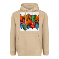 Mushroom autumn  leaves seamless pattern Heavyweight Hoodie - BundleAndBundleShop