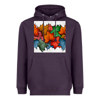 Plum autumn  leaves seamless pattern Heavyweight Hoodie - BundleAndBundleShop