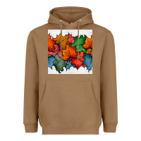 Toasted Coconut autumn  leaves seamless pattern Heavyweight Hoodie - BundleAndBundleShop