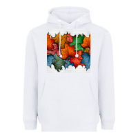 White autumn  leaves seamless pattern Heavyweight Hoodie - BundleAndBundleShop