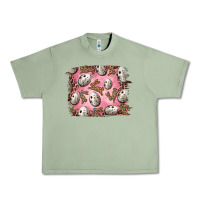 Oil Green Easter Quail Eggs And Leopard Bunny Urban Heavy Tee - RanaPortraitStore