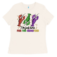 Bone i'm just here for the crawfish Ladies Tee - MaliasSmallBusiness