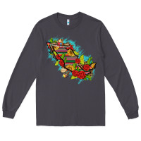 Smoke Mexico Map with Leopard and Sunflowers Long Sleeve Tee - texasbilliewilder