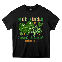 Black not lucky simply blessed Heavy Core Tee - MaliasSmallBusiness