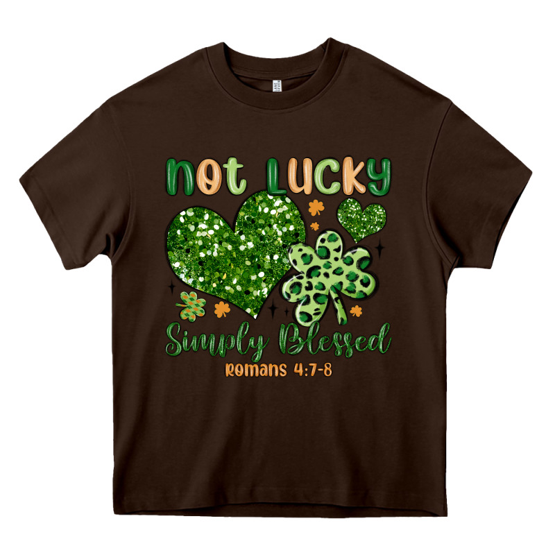 Not Lucky Simply Blessed Heavy Core Tee by MaliasSmallBusiness | Teevron