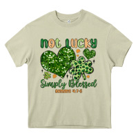 Mossy not lucky simply blessed Heavy Core Tee - MaliasSmallBusiness