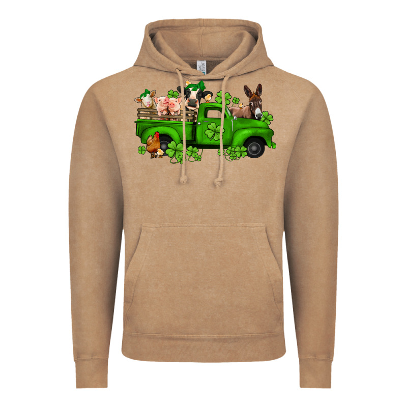St Patricks Farm Animals Truck Vintage Hoodie by Jasminsmagicworld | Teevron