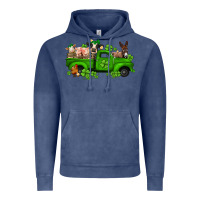 Vintage Denim st patricks farm animals truck Vintage Hoodie - Jasminsmagicworld