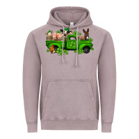 Vintage Zinc st patricks farm animals truck Vintage Hoodie - Jasminsmagicworld