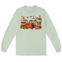 Matcha Christmas elfs coffee Long Sleeve Tee - Jasminsmagicworld