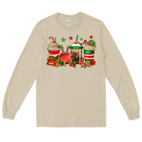 Mushroom Christmas elfs coffee Long Sleeve Tee - Jasminsmagicworld