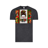 Vintage Black Christmas merry mama messy bun Vintage Tee - Jasminsmagicworld