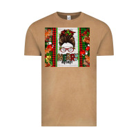Vintage Camel Christmas merry mama messy bun Vintage Tee - Jasminsmagicworld