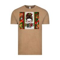 Vintage Coffee Christmas merry mama messy bun Vintage Tee - Jasminsmagicworld