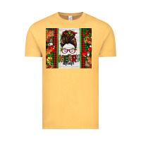 Vintage Mustard Christmas merry mama messy bun Vintage Tee - Jasminsmagicworld