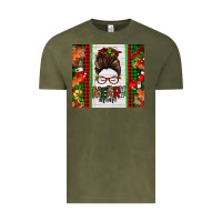 Vintage Olive Christmas merry mama messy bun Vintage Tee - Jasminsmagicworld