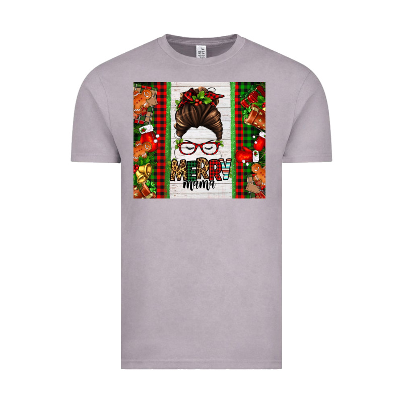 Christmas Merry Mama Messy Bun Vintage Tee by Jasminsmagicworld | Teevron