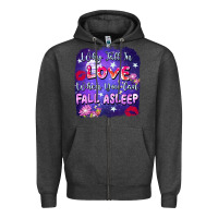 Charcoal Heather Why fall in love when you can fall asleep Zipper Hoodie - FaDigitalArtStudio