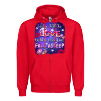 Red Why fall in love when you can fall asleep Zipper Hoodie - FaDigitalArtStudio