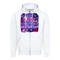 White Why fall in love when you can fall asleep Zipper Hoodie - FaDigitalArtStudio