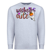 Heather Grey wicked cute Premium Sweatshirt - BundleAndBundleShop