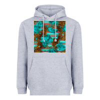 Heather Grey turquoise serape leopard seamless pattern Heavyweight Hoodie - BundleAndBundleShop