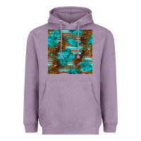 Lavender turquoise serape leopard seamless pattern Heavyweight Hoodie - BundleAndBundleShop