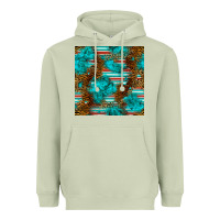Matcha turquoise serape leopard seamless pattern Heavyweight Hoodie - BundleAndBundleShop