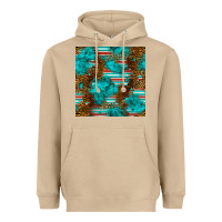 Mushroom turquoise serape leopard seamless pattern Heavyweight Hoodie - BundleAndBundleShop