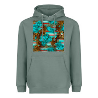 Sage turquoise serape leopard seamless pattern Heavyweight Hoodie - BundleAndBundleShop