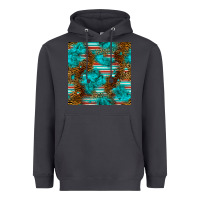 Smoke turquoise serape leopard seamless pattern Heavyweight Hoodie - BundleAndBundleShop