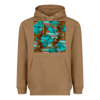 Toasted Coconut turquoise serape leopard seamless pattern Heavyweight Hoodie - BundleAndBundleShop