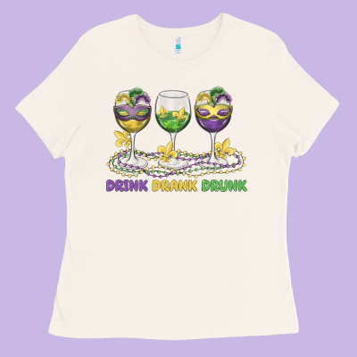 Drink Drank Drunk Ladies Tee Designed By Maliassmallbusiness