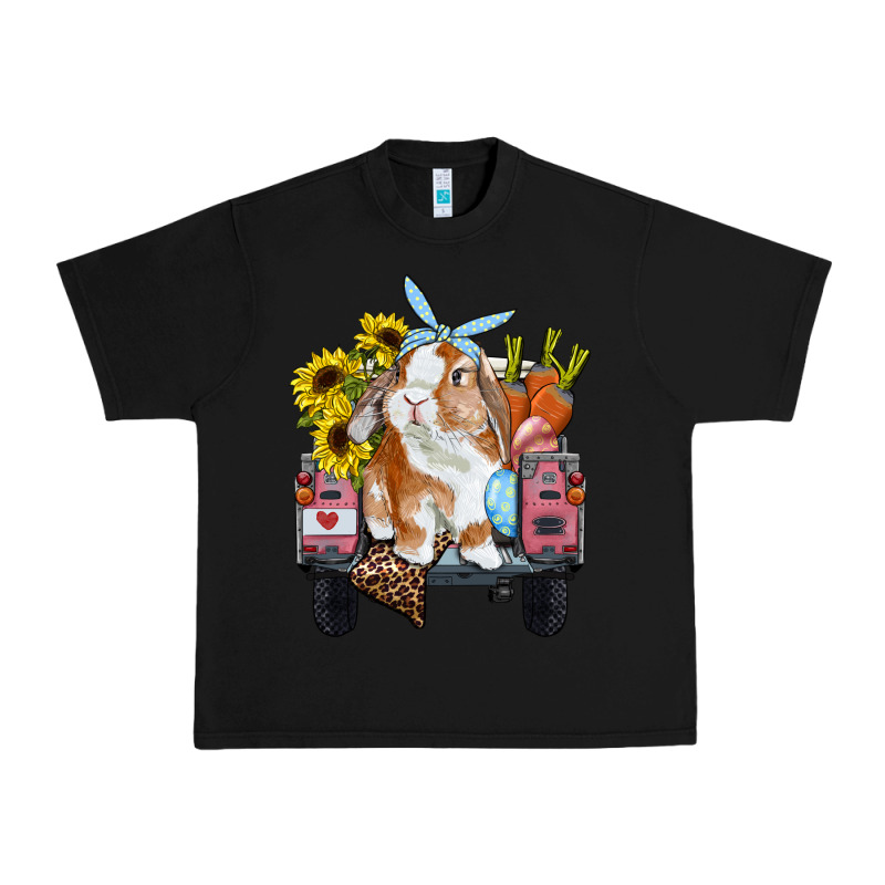 Easter Truck With Bunny Sunflowers And Eggs Urban Heavy Tee by RanaPortraitStore | Teevron