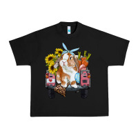 Black Easter truck with bunny sunflowers and eggs Urban Heavy Tee - RanaPortraitStore