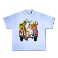 Grape Ice Easter truck with bunny sunflowers and eggs Urban Heavy Tee - RanaPortraitStore
