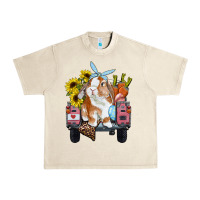 Sandshell Easter truck with bunny sunflowers and eggs Urban Heavy Tee - RanaPortraitStore