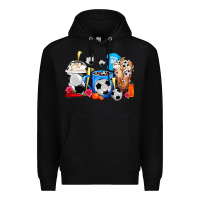 Black Soccer Coffee Cups Premium Hoodie - FaDigitalArtStudio