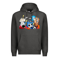 Charcoal Heather Soccer Coffee Cups Premium Hoodie - FaDigitalArtStudio