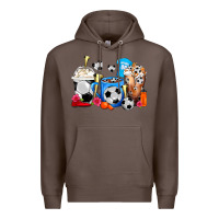 Coffee Soccer Coffee Cups Premium Hoodie - FaDigitalArtStudio