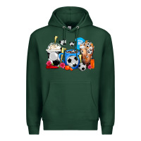 Sports Green Soccer Coffee Cups Premium Hoodie - FaDigitalArtStudio