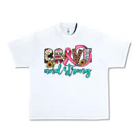 White brave and strong Urban Heavy Tee - JahusDesignShop