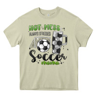 Mossy hot mess always stressed soccer mama stanley cup Heavy Core Tee - MaliasSmallBusiness