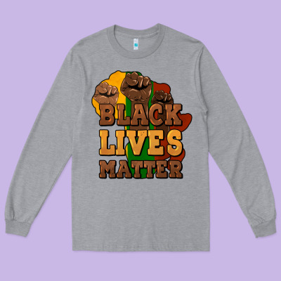 Black Lives Matter Long Sleeve Tee Designed By Nancycooperartshop
