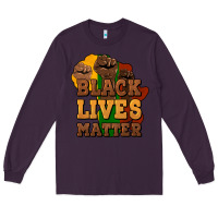 Plum black lives matter Long Sleeve Tee - NancyCooperArtShop