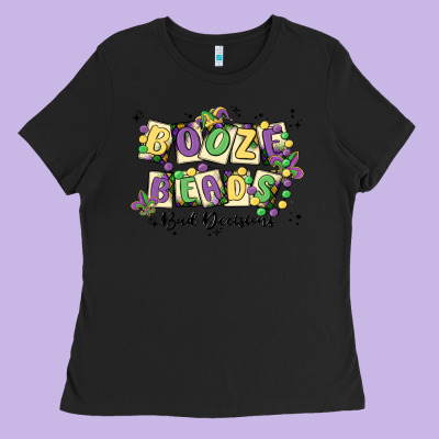 Booze Beads Ladies Tee Designed By Maliassmallbusiness