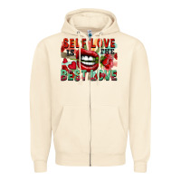 Sandshell Self love is the best love Zipper Hoodie - FaDigitalArtStudio