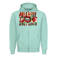 Seafoam Self love is the best love Zipper Hoodie - FaDigitalArtStudio
