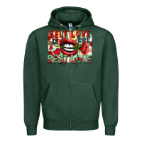 Sports Green Self love is the best love Zipper Hoodie - FaDigitalArtStudio