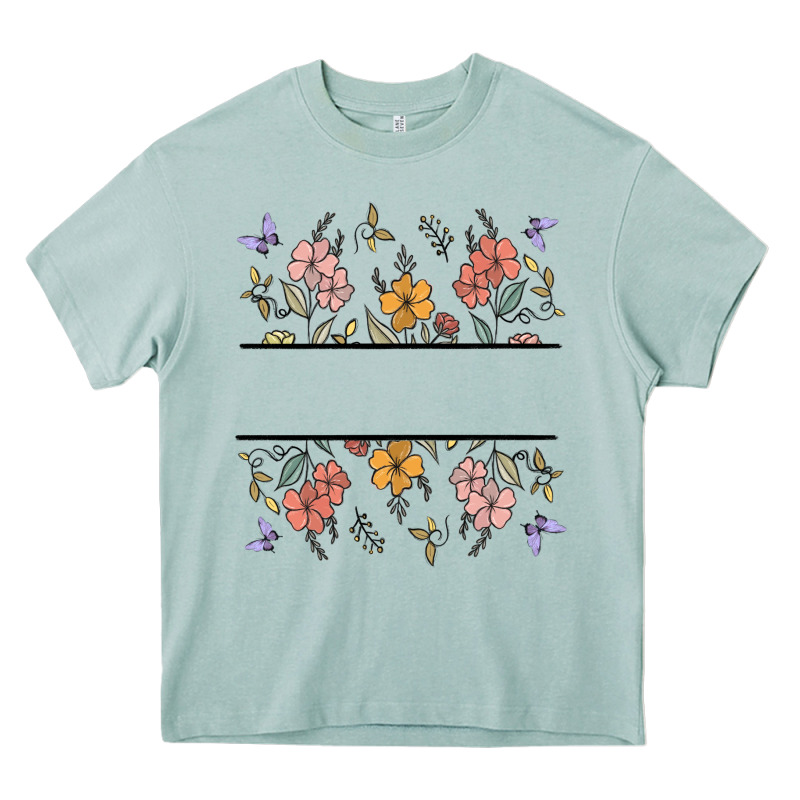 Wildflower Your Text Here Heavy Core Tee by MaliasSmallBusiness | Teevron